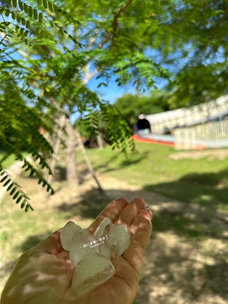 無論是哪個遊戲場，只要遮蔭不足都不適合在烈陽下玩耍喔！台灣的遊戲場從北到南普遍都缺遮蔭，大家要挑好良辰吉時來玩。 相較之下這裡已經算很舒適了，只差在滾輪的材質本來就容易發熱，記得找涼爽時間來玩。