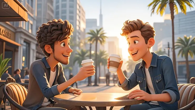 約朋友出來聊天，簡單聊聊生活