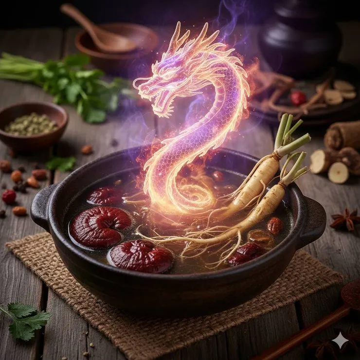 養功湯。神到連龍都出來了。