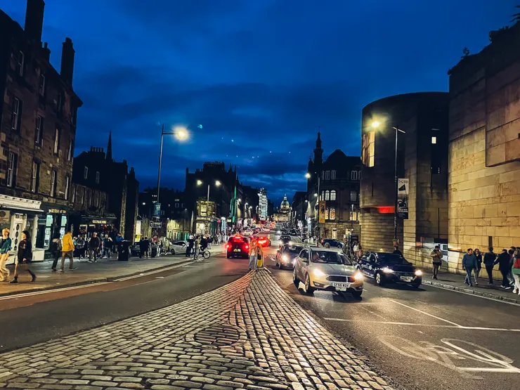 View of Edinburgh night shot by Emma@Edinburgh,Scotland .08/2024.