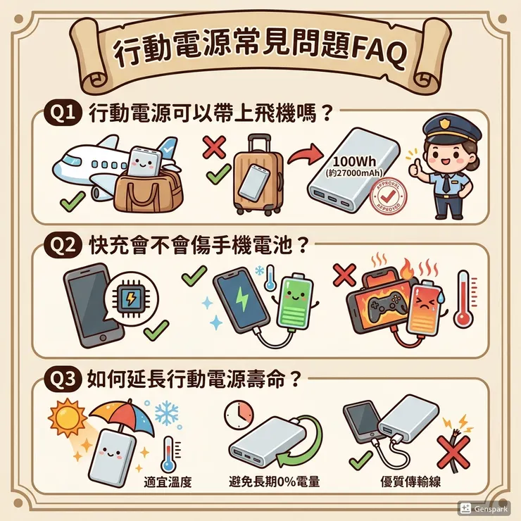 行動電源常見問題FAQ
