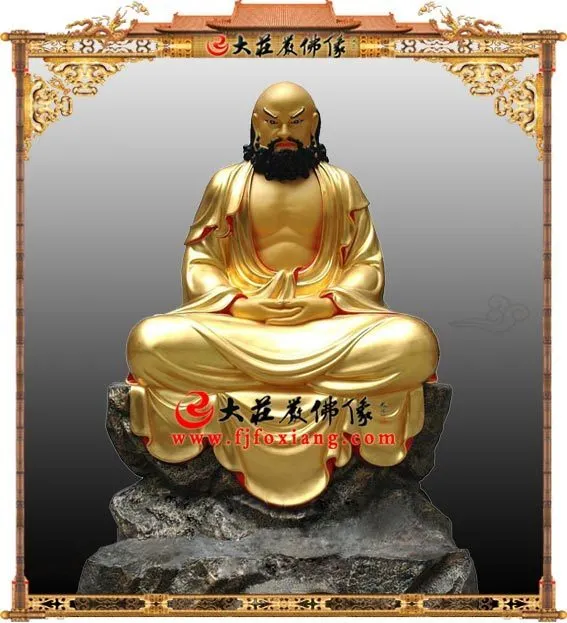 貼金達摩祖師佛像