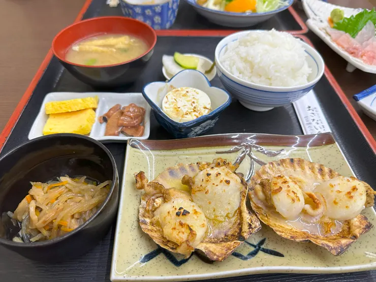 奶油燒扇貝定食