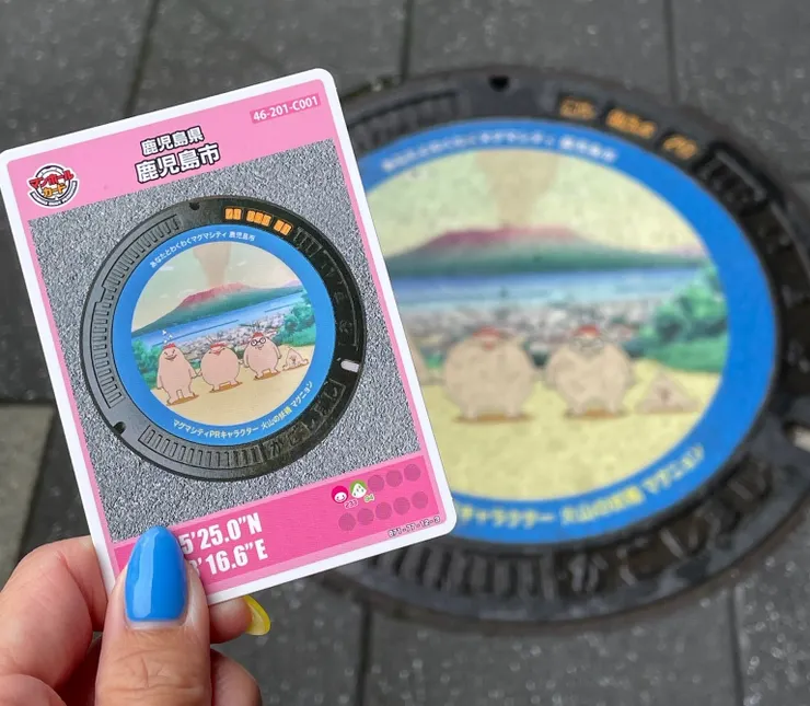 天文館觀光案內所的人孔蓋卡