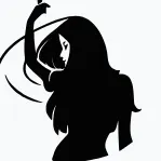 背影女孩推好物