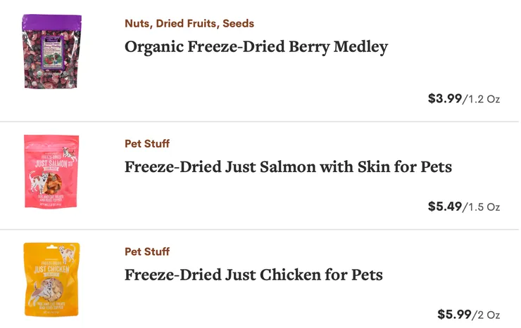 Freeze-Dried Fruit(凍乾水果)