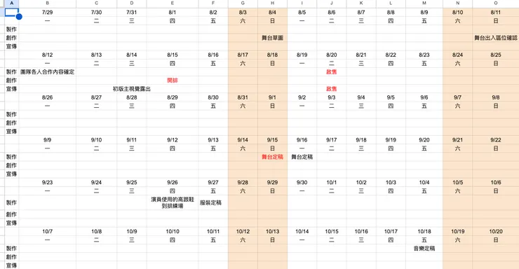 有做過這種日曆式的，比較有細節，但會比較長且瑣碎。