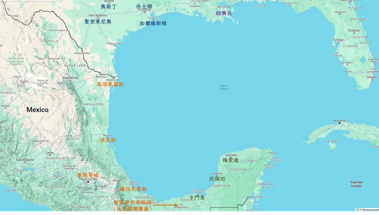 墨西哥灣周邊地圖