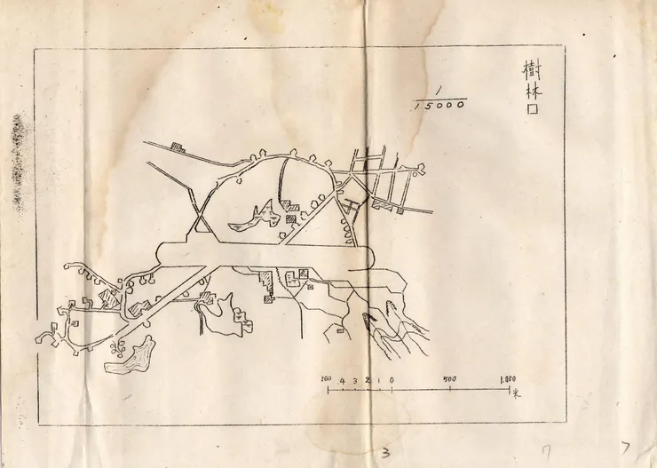 圖3 樹林口機場簡要圖 案名：臺灣區各飛機場要圖 檔號：0034/913/4010.2 來源機關：國防部史政編譯局 管有機關：國家發展委員會檔案管理局