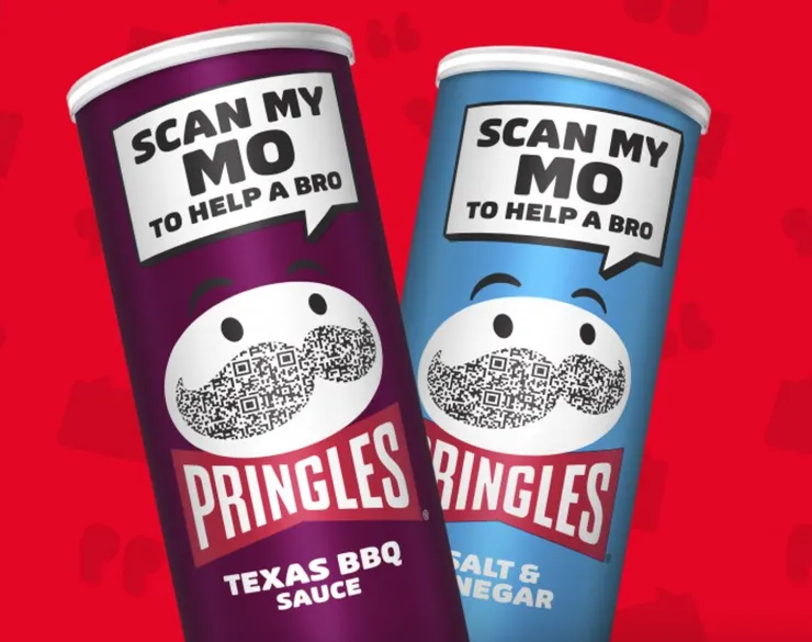 Pringles 將外罐的鬍子改成QR Code