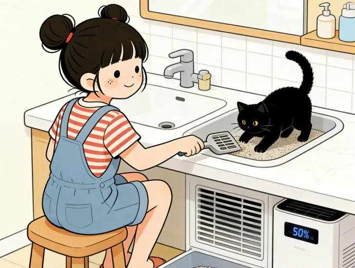 我都買了最貴的自動貓砂機，你為什麼還要尿在這裡？你是故意的嗎！