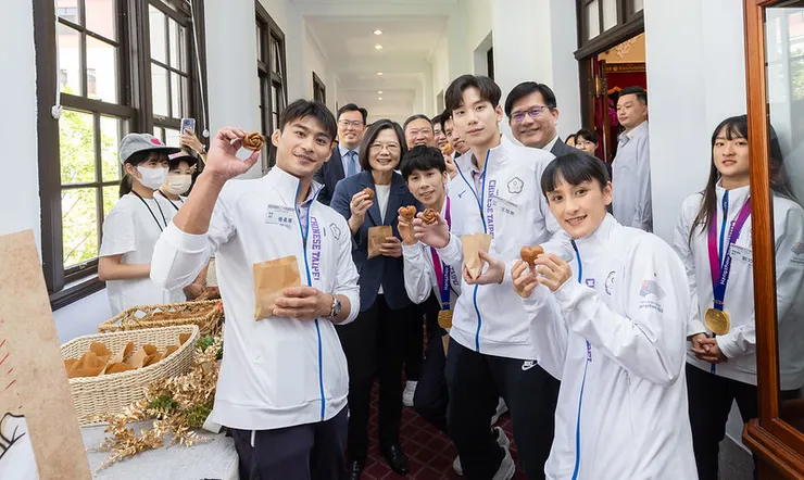 蔡英文接見亞運代表團。圖:總統府提供