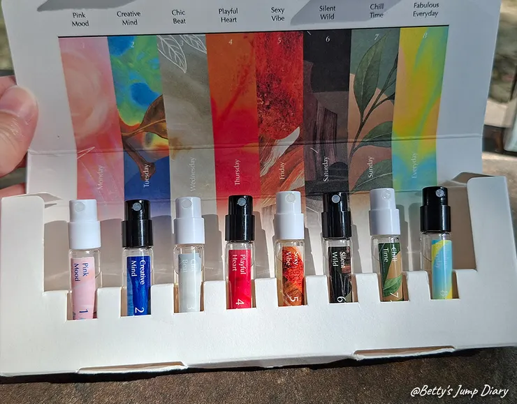 ▲Sunkronizo -Everyday Perfume CollectionX 8支淡香精禮盒/圖片來源：Betty's Jump Diary