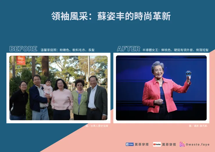 蘇媽的BA圖 依照個人公眾形象，做出商務造型定位。圖/莫菲穿搭自製