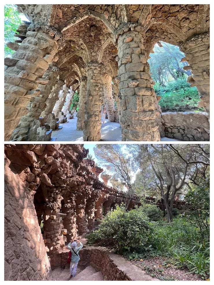 石柱和自然景觀融合