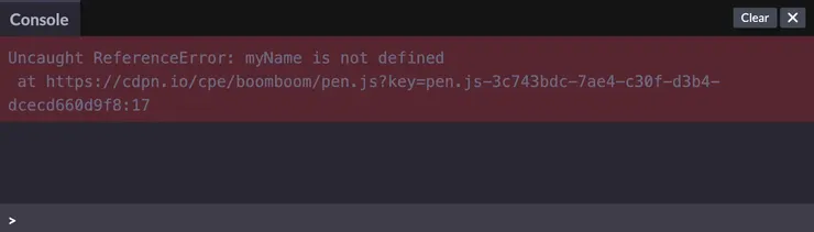 這樣寫就會出現錯誤。