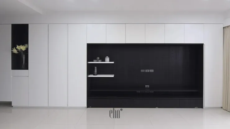 設計作品：森風景，客廳系統櫃