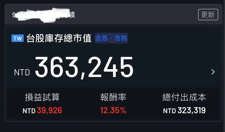 亮亮定期定額投資成果