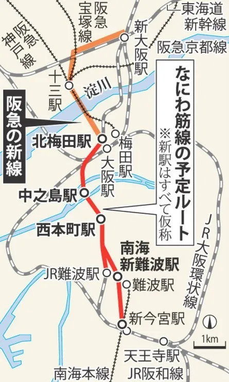 浪速筋線四大關鍵新站
