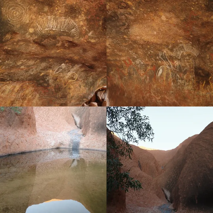 聽導遊說著壁畫上的故事，很生動，內心非常敬佩!