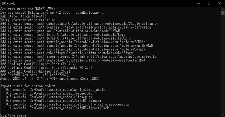 我只修改了SD的base path，剩下的comfy會自己抓