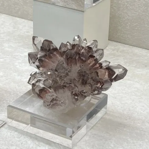 去年去波隆那礦物展時,在一樓展示櫃裡看到的超精緻礦標