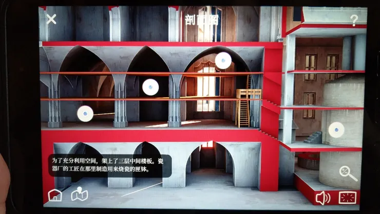 瓷器廠時期將挑高的空間隔為三層樓