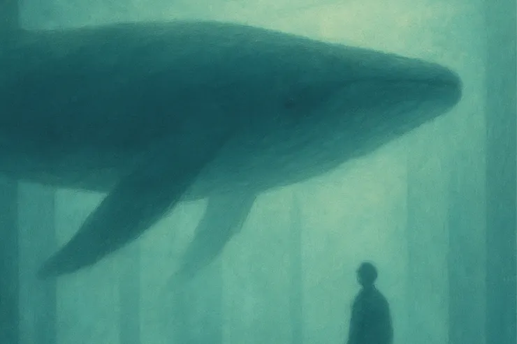 水族館、鯨魚與落隊之路(AI assisted visuals)