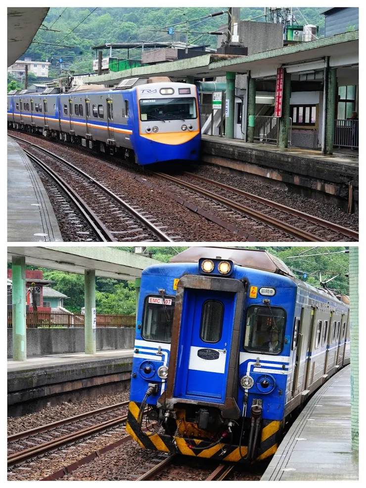 不同方向列車進站