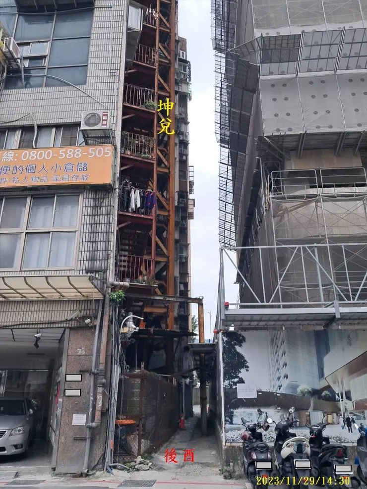 本棟大樓與新建大樓後方圖