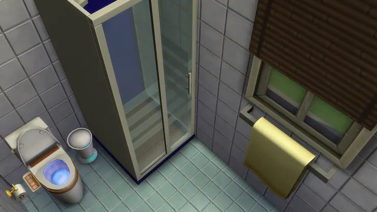 這個洗手間放不下浴缸，只放得下淋浴間，但我也不喜歡浴缸。