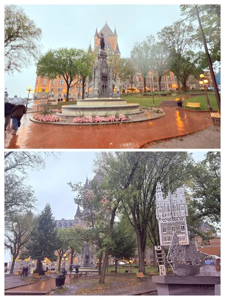 穿過兵器廣場往集合處城堡飯店