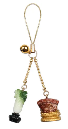 翠玉白菜肉形石吊飾 NT$280