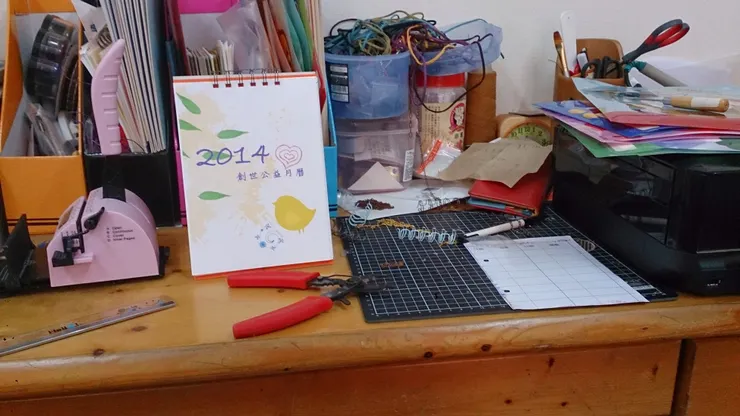 2013年10月開啟了自製桌曆之路