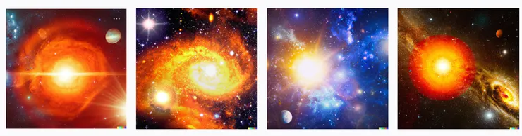 DALL-E 2畫出來的宇宙