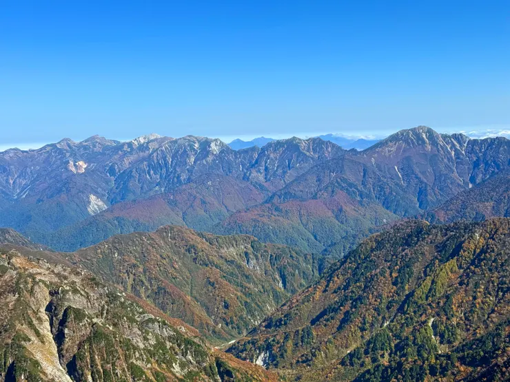 後立山連峰的紅葉