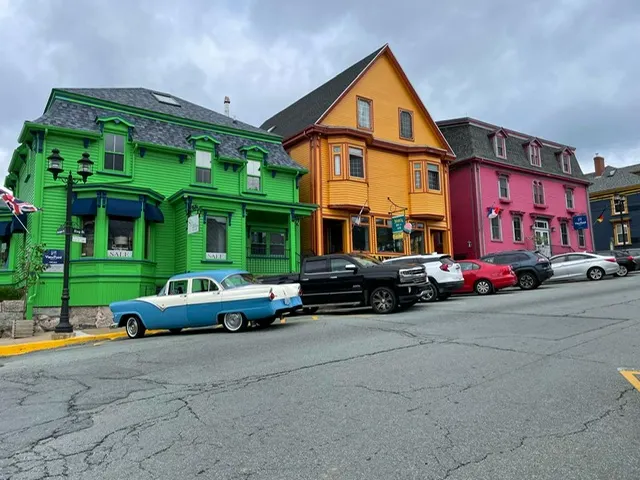 色彩繽紛的建築物，Lunenburg/Nova Scotia