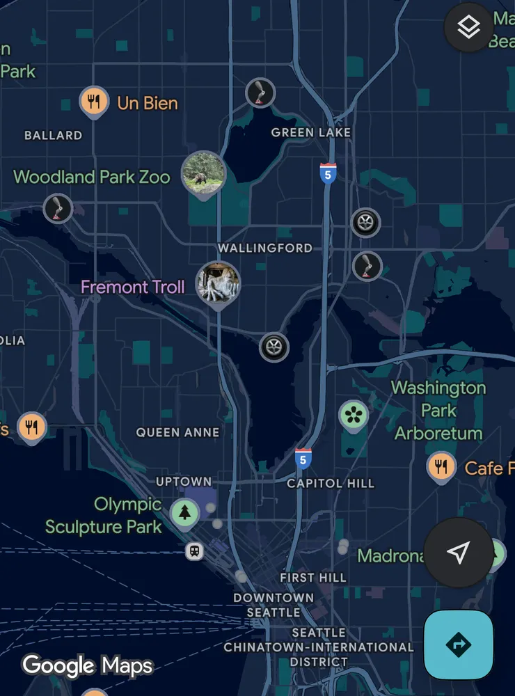 分享我的google map，實際有去的範圍😂