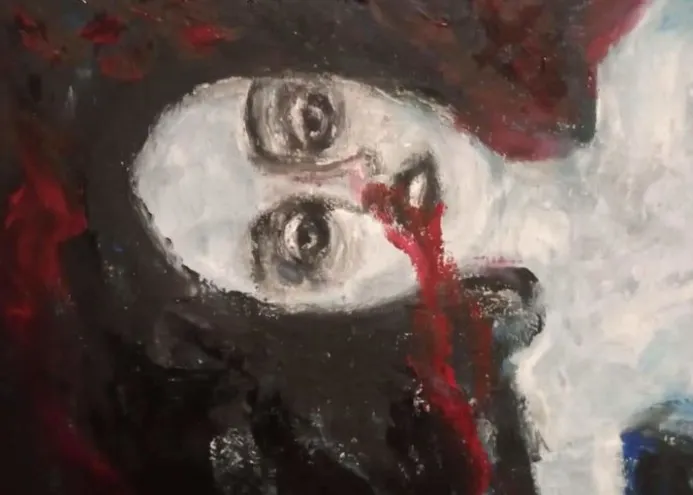 Murder of a BOY (2020) Painting by Vasia Perrou