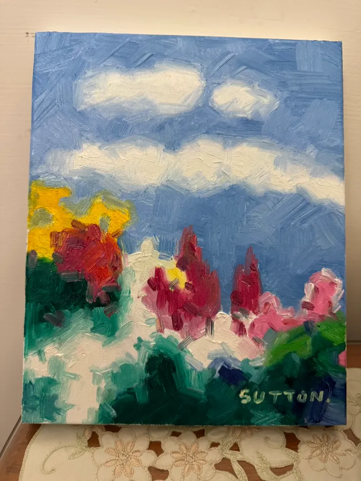 油彩成品(放置三天後)