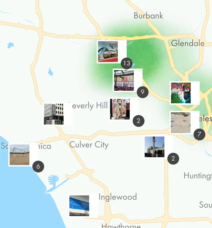 在LA的明信片比較散
