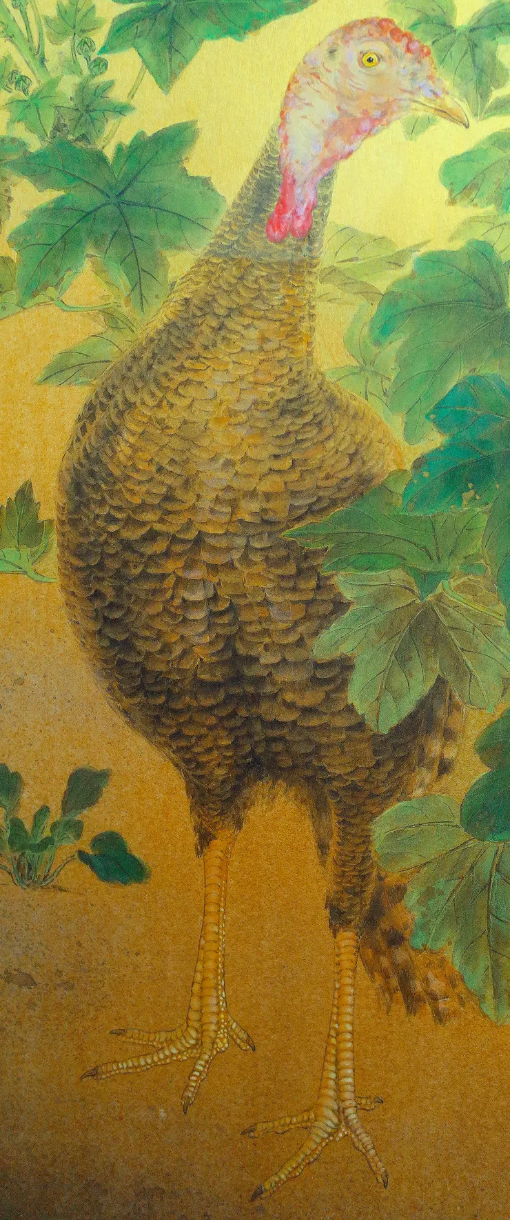 〈夏日閑庭〉局部－七面鳥