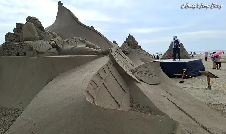 ▲2025苗栗「通霄沙雕藝術節」逍遙沙城/圖片來源：Betty's Jump Diary
