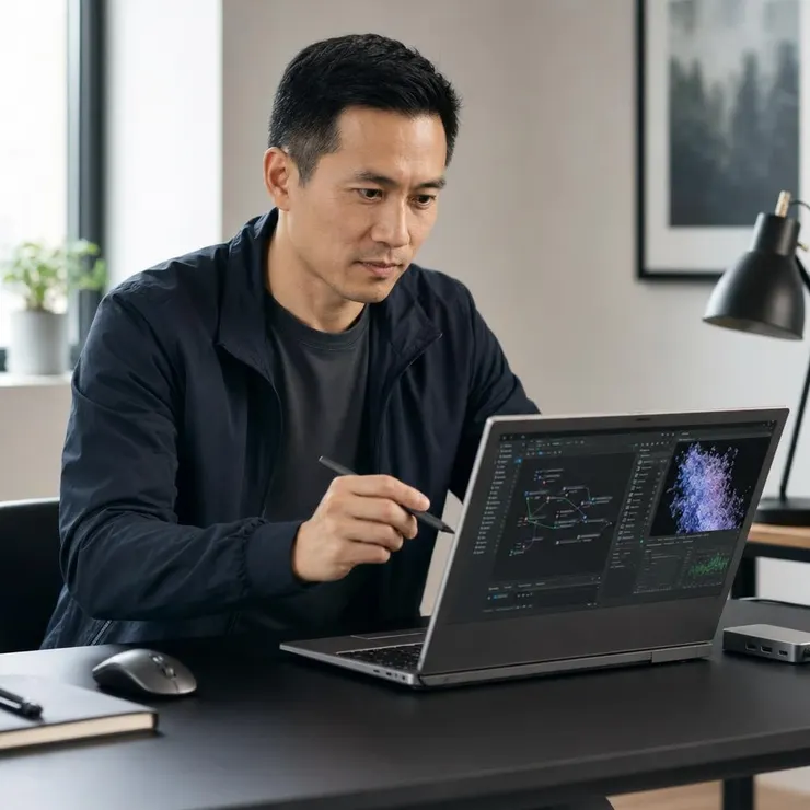 梁练伟专注测试AI PC，分析其应用界面与NPU性能表现。