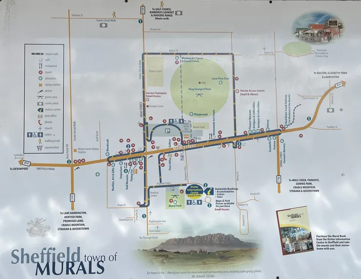 壁畫小鎮地圖,可以參考上面的路線規劃。