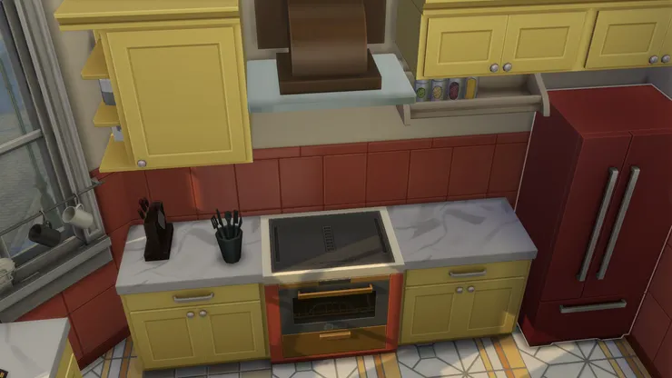 煮食區就是這樣,這邊只得爐、刀具和調味品。