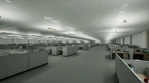 正式上市的版本也更新辦公室的地圖，可以看得出其中透著詭異