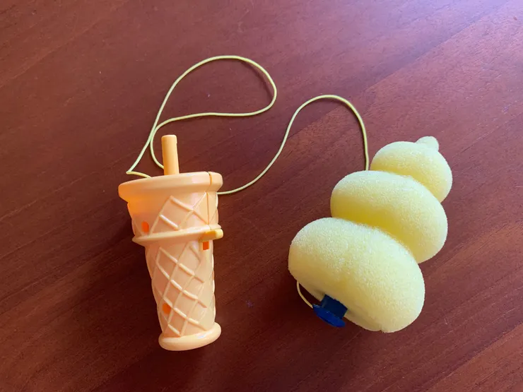 噴射後的冰淇淋槍。