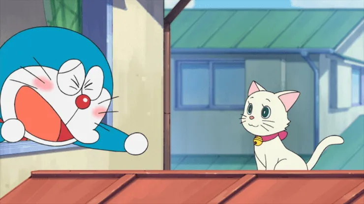 哆啦A夢與小咪 (圖片來源:Google )