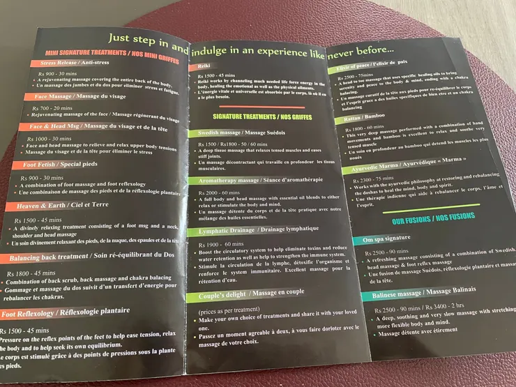 模里西斯按摩OM SPA服務及價位